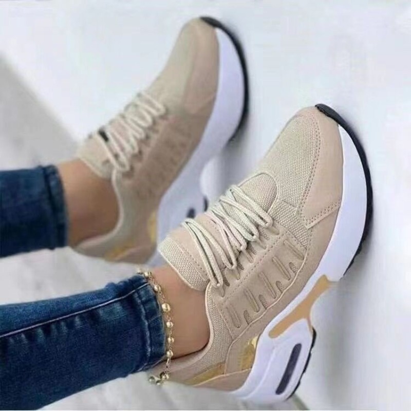 Breathable Mesh Athletic Shoes - 여성 패션 운동화 플랫폼 에어 쿠션