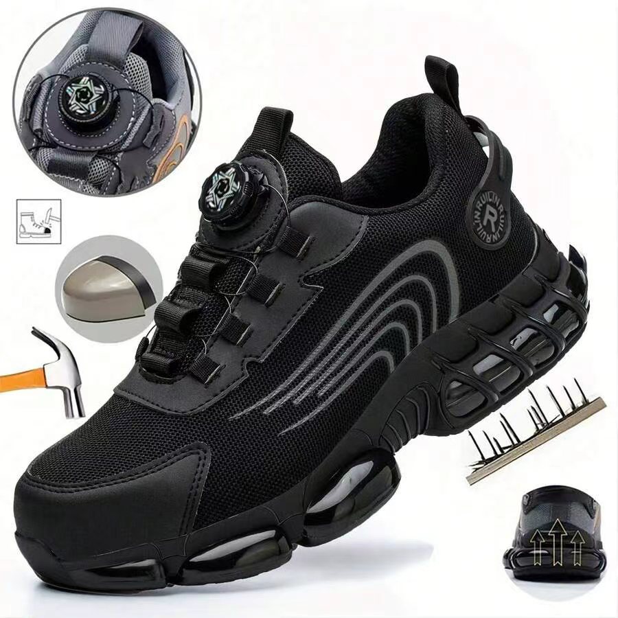 남녀공용 사계절용 스틸토 작업화, 충격 방지 스틸토 캡 - Sneakers 리뷰 및 가격