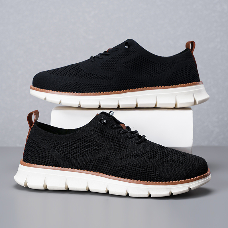 2026 신상 남성 통기성 니트 메쉬 로퍼 경량 레이스 - Knit Fabric Lace Up Sneakers 리뷰 및 가격
